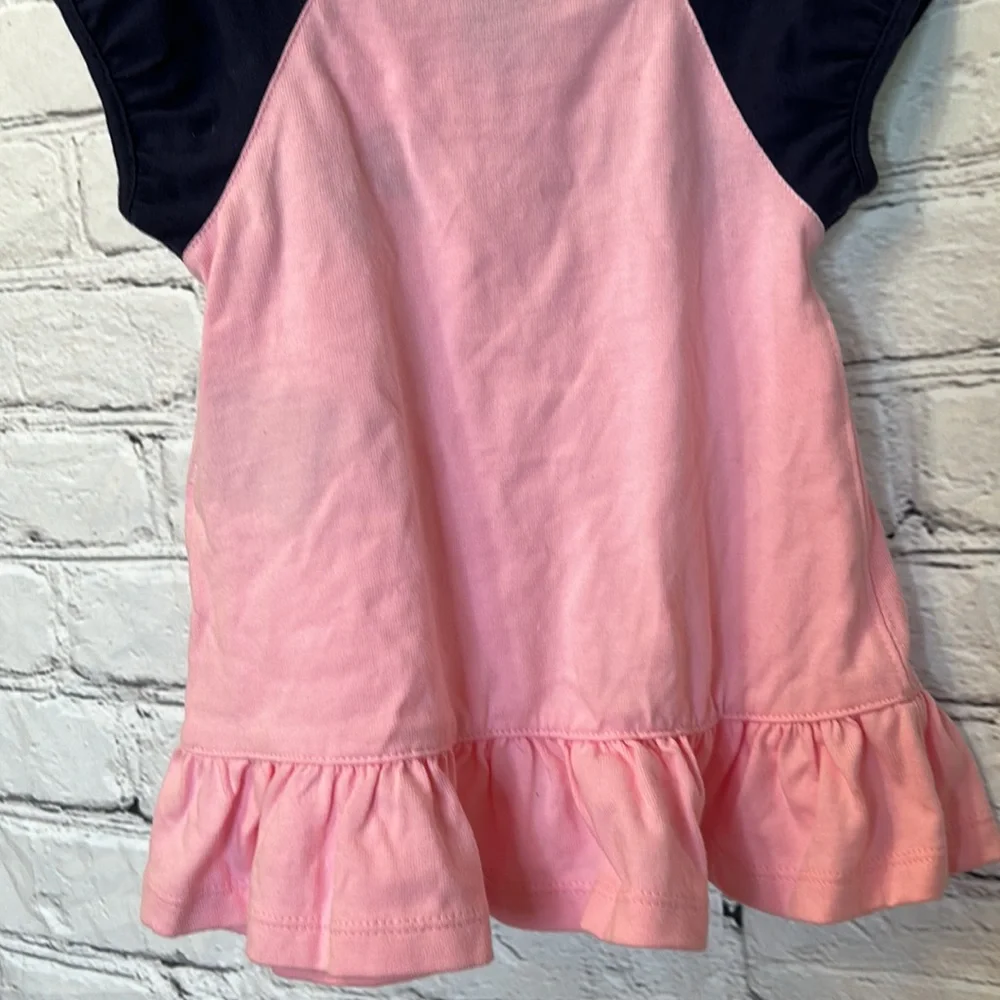 Ralph Lauren Pink & Blue Girl’s Dress Size 9 Months Like New Condition